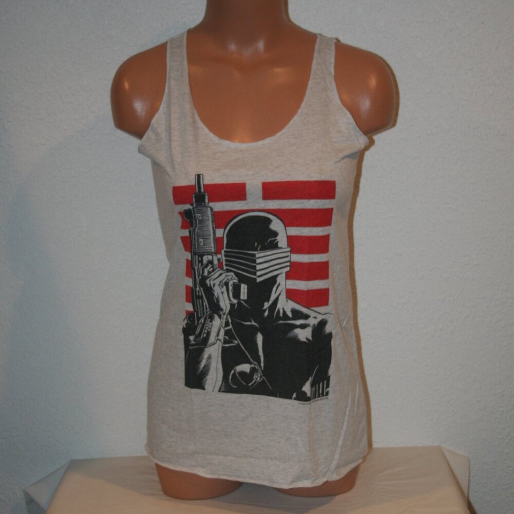 G.I. JOE Snake EyesTank Top Racerback Gray Small Chest: 33" NEW Hasbro Womens